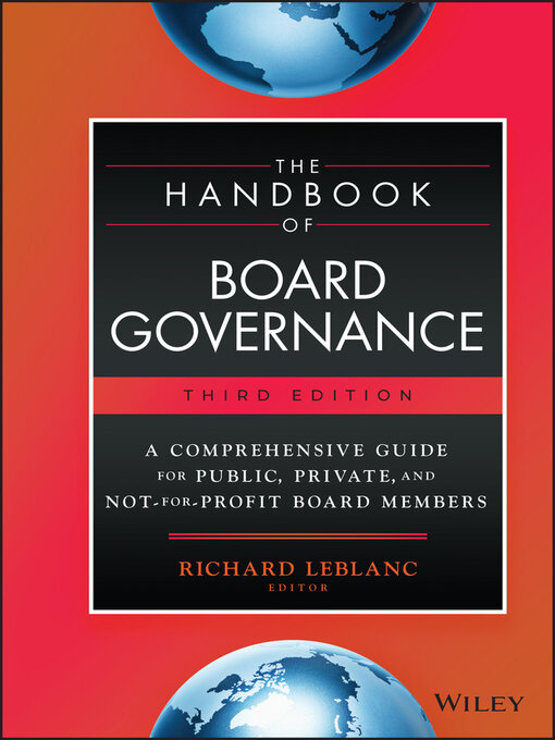 Title details for The Handbook of Board Governance by Richard Leblanc - Wait list